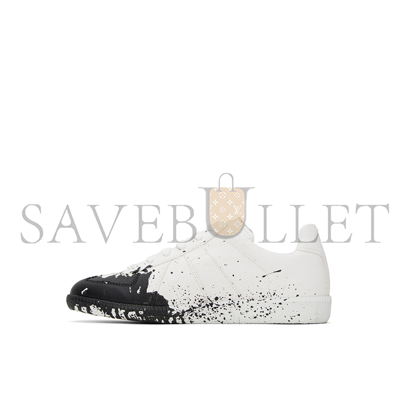 MAISON MARGIELA WHITE & BLACK PAINT REPLICA SNEAKERS 231168F128010